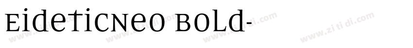 EideticNeo Bold字体转换